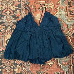 Free people flowy embroidered tank